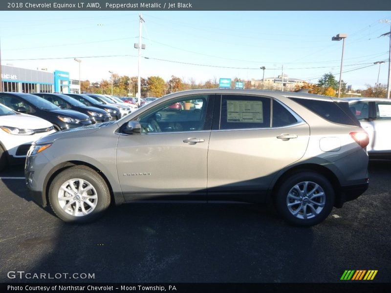 Pepperdust Metallic / Jet Black 2018 Chevrolet Equinox LT AWD