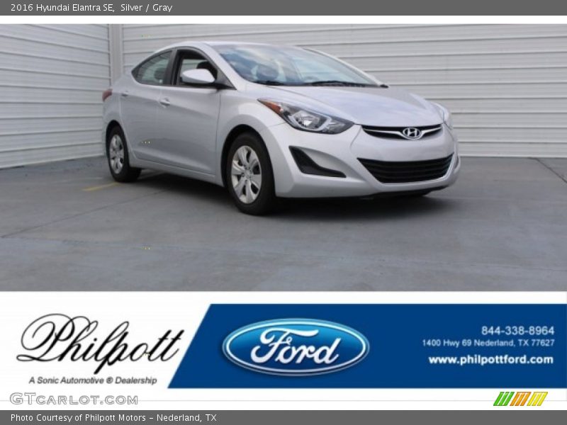 Silver / Gray 2016 Hyundai Elantra SE