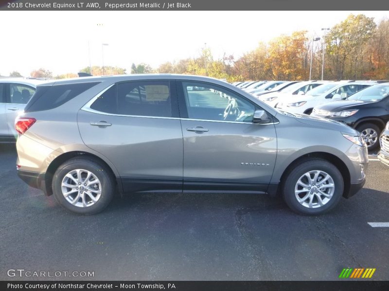 Pepperdust Metallic / Jet Black 2018 Chevrolet Equinox LT AWD