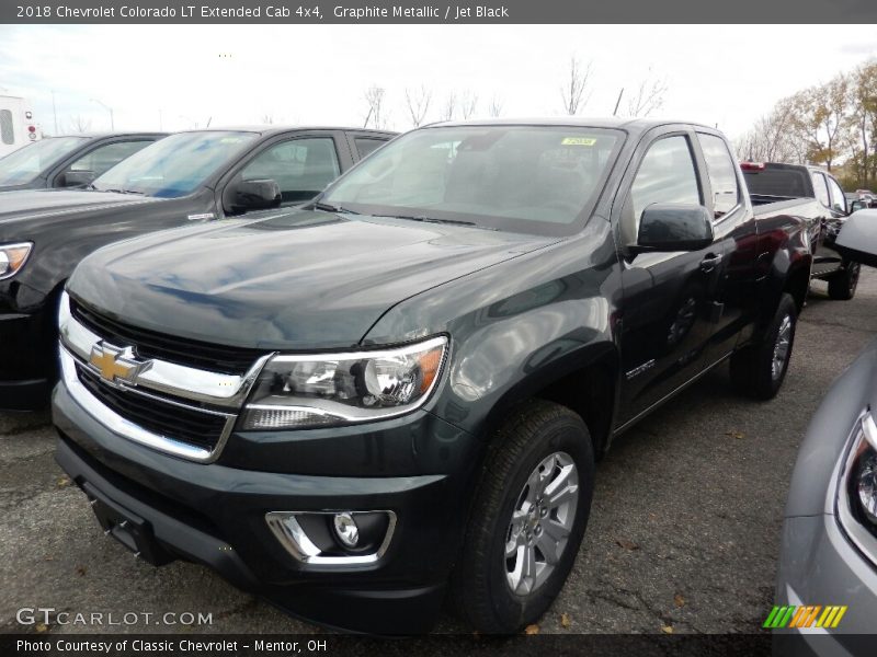 Graphite Metallic / Jet Black 2018 Chevrolet Colorado LT Extended Cab 4x4