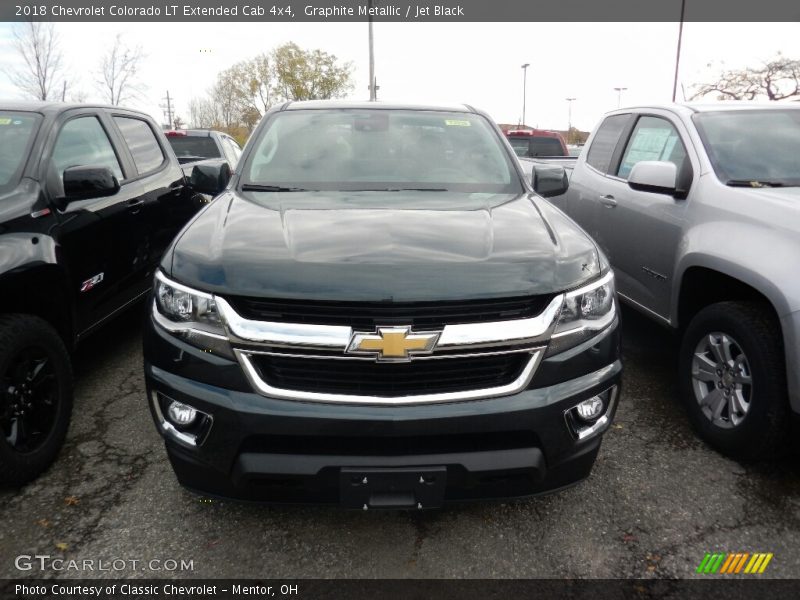 Graphite Metallic / Jet Black 2018 Chevrolet Colorado LT Extended Cab 4x4