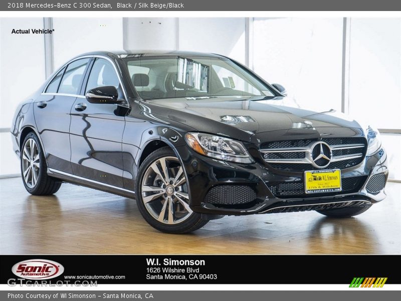 Black / Silk Beige/Black 2018 Mercedes-Benz C 300 Sedan