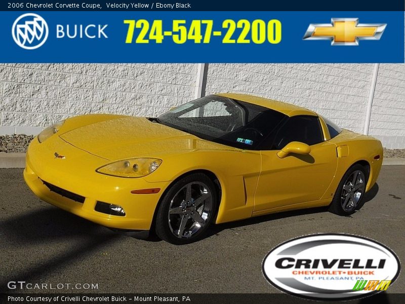 Velocity Yellow / Ebony Black 2006 Chevrolet Corvette Coupe
