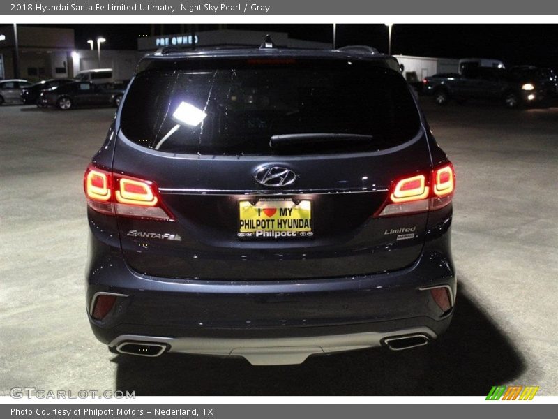 Night Sky Pearl / Gray 2018 Hyundai Santa Fe Limited Ultimate