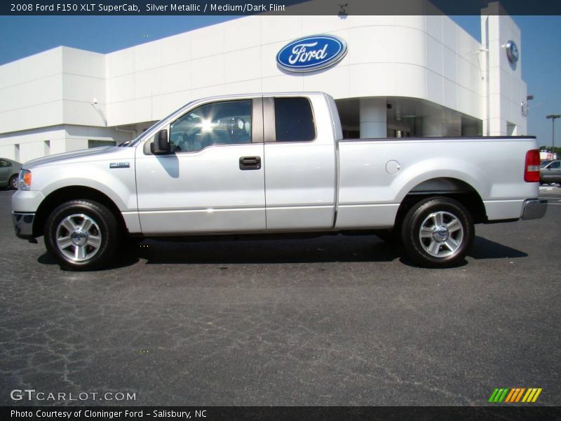 Silver Metallic / Medium/Dark Flint 2008 Ford F150 XLT SuperCab