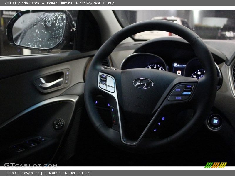 Night Sky Pearl / Gray 2018 Hyundai Santa Fe Limited Ultimate