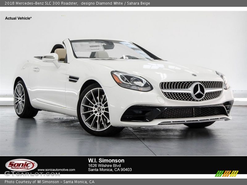 designo Diamond White / Sahara Beige 2018 Mercedes-Benz SLC 300 Roadster