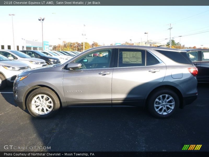 Satin Steel Metallic / Jet Black 2018 Chevrolet Equinox LT AWD
