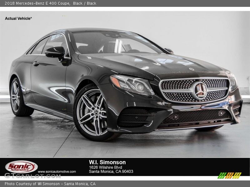 Black / Black 2018 Mercedes-Benz E 400 Coupe