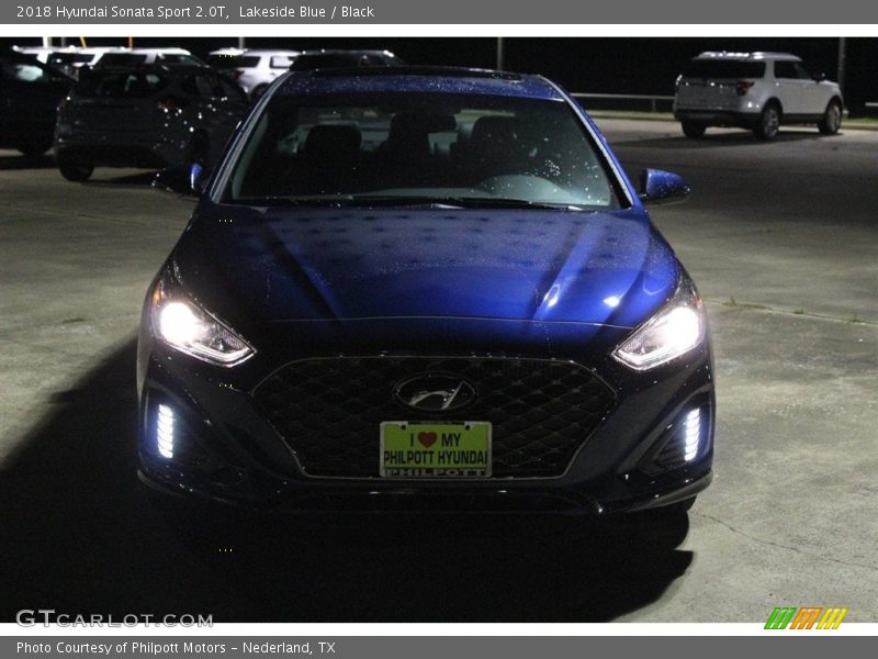 Lakeside Blue / Black 2018 Hyundai Sonata Sport 2.0T