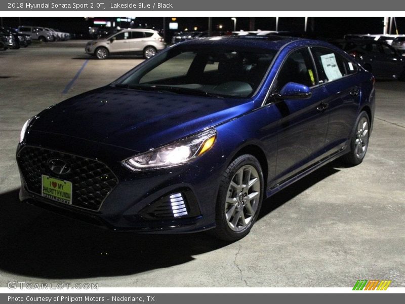 Lakeside Blue / Black 2018 Hyundai Sonata Sport 2.0T