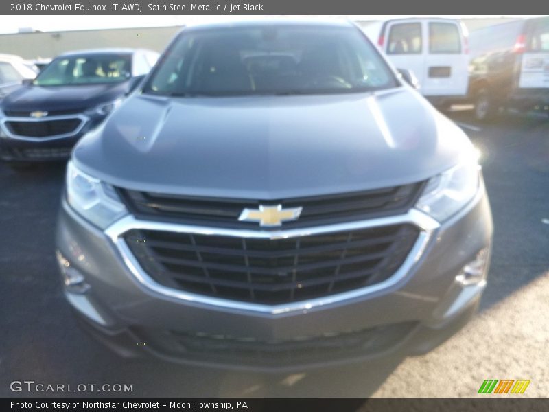 Satin Steel Metallic / Jet Black 2018 Chevrolet Equinox LT AWD