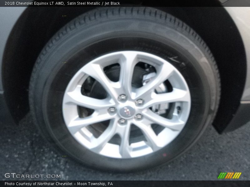 Satin Steel Metallic / Jet Black 2018 Chevrolet Equinox LT AWD