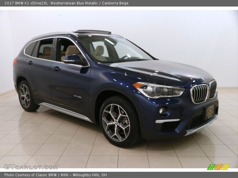 Mediterranean Blue Metallic / Canberra Beige 2017 BMW X1 xDrive28i