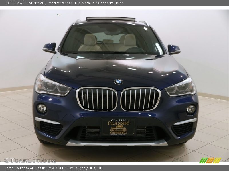 Mediterranean Blue Metallic / Canberra Beige 2017 BMW X1 xDrive28i