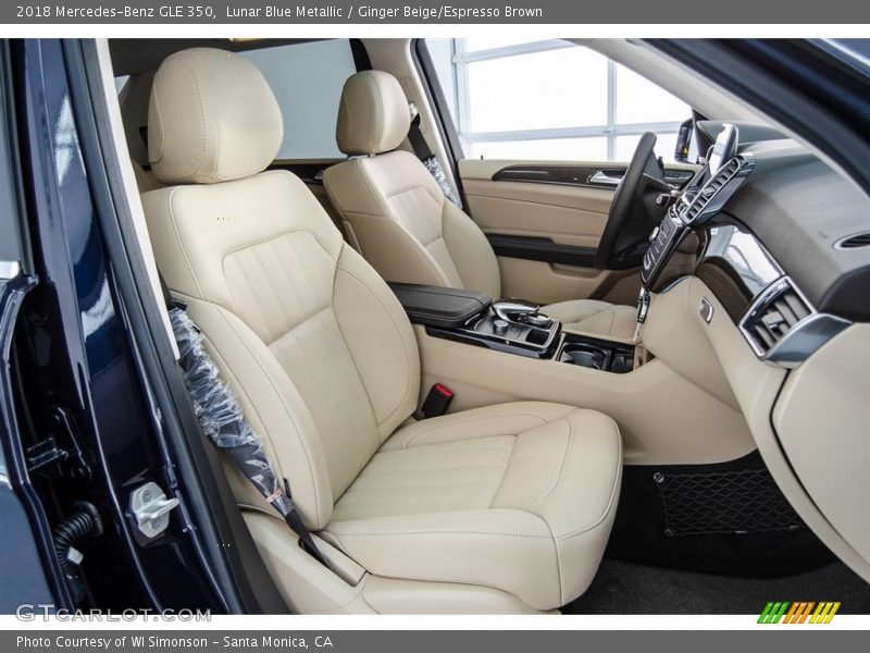Lunar Blue Metallic / Ginger Beige/Espresso Brown 2018 Mercedes-Benz GLE 350