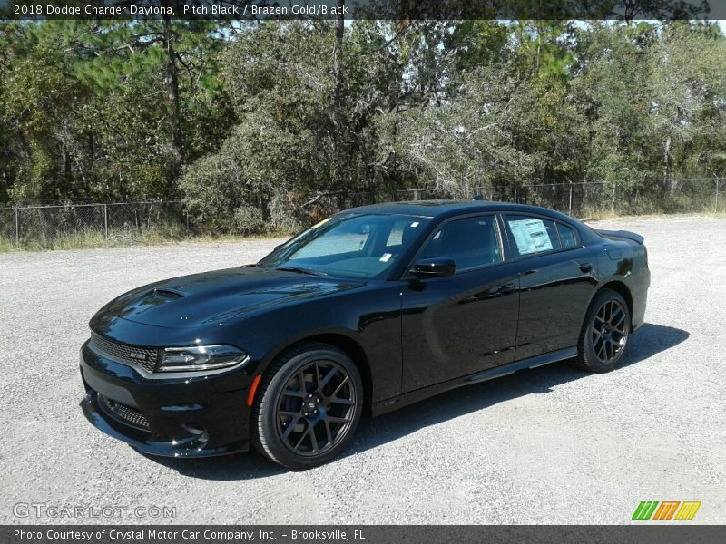 Pitch Black / Brazen Gold/Black 2018 Dodge Charger Daytona