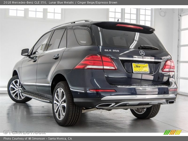 Lunar Blue Metallic / Ginger Beige/Espresso Brown 2018 Mercedes-Benz GLE 350