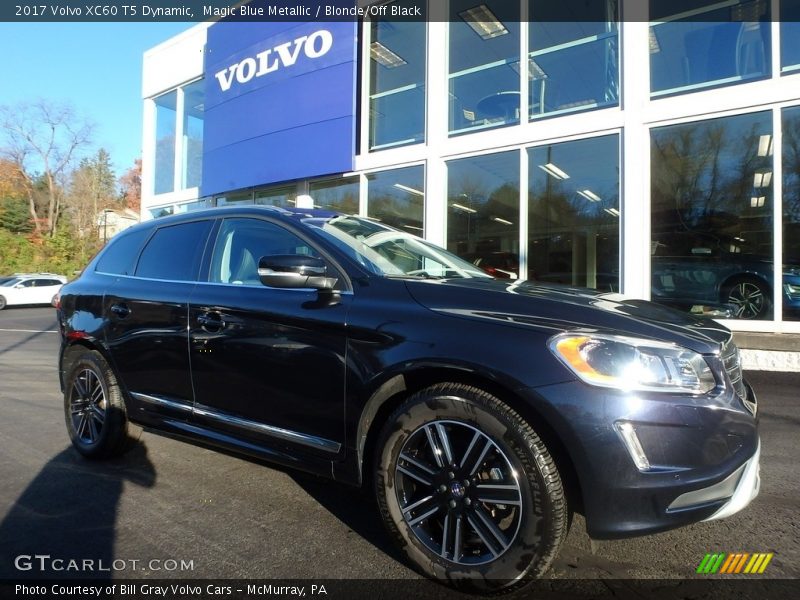 Magic Blue Metallic / Blonde/Off Black 2017 Volvo XC60 T5 Dynamic