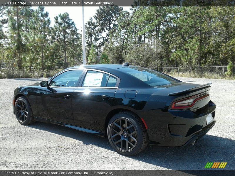 Pitch Black / Brazen Gold/Black 2018 Dodge Charger Daytona