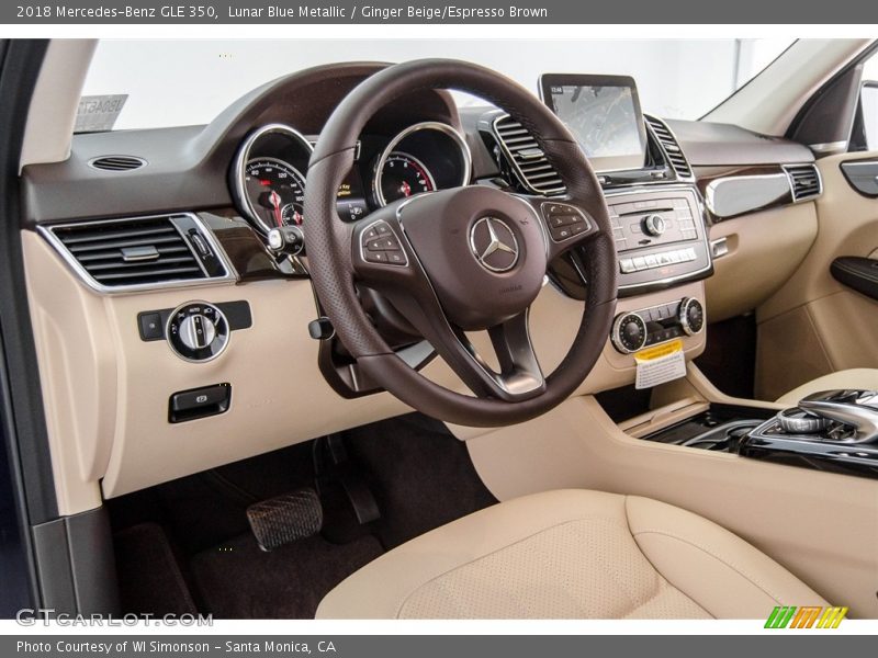 Lunar Blue Metallic / Ginger Beige/Espresso Brown 2018 Mercedes-Benz GLE 350
