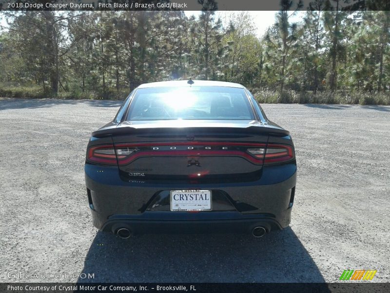 Pitch Black / Brazen Gold/Black 2018 Dodge Charger Daytona
