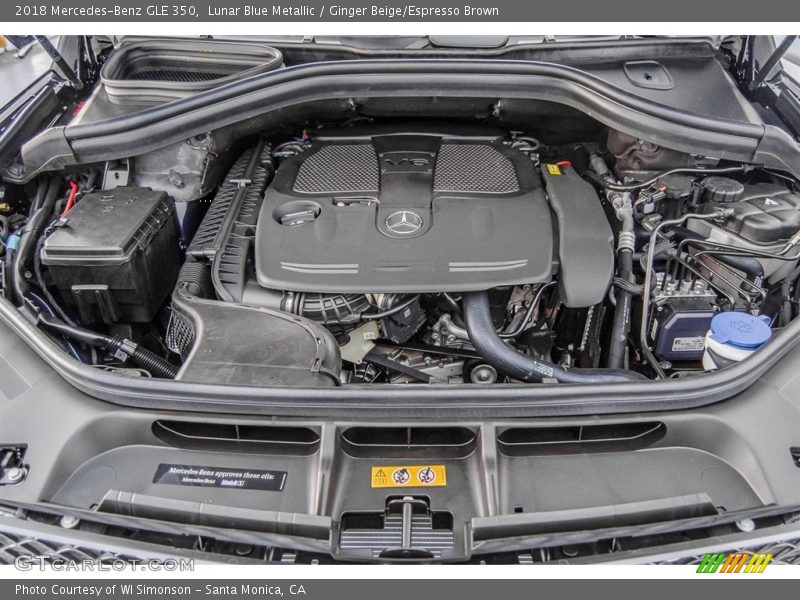 Lunar Blue Metallic / Ginger Beige/Espresso Brown 2018 Mercedes-Benz GLE 350