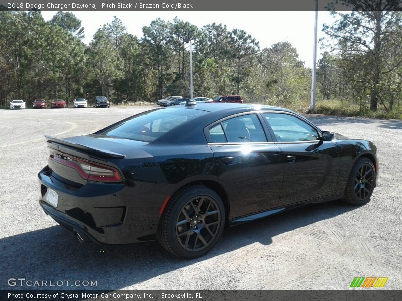 Pitch Black / Brazen Gold/Black 2018 Dodge Charger Daytona