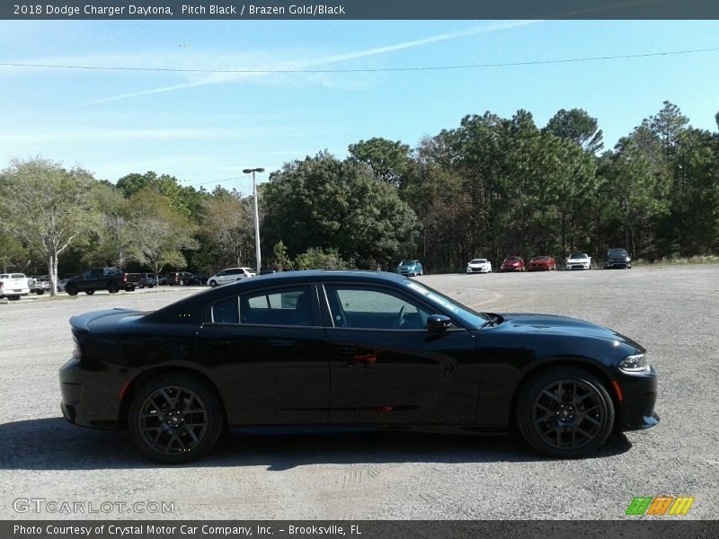 Pitch Black / Brazen Gold/Black 2018 Dodge Charger Daytona