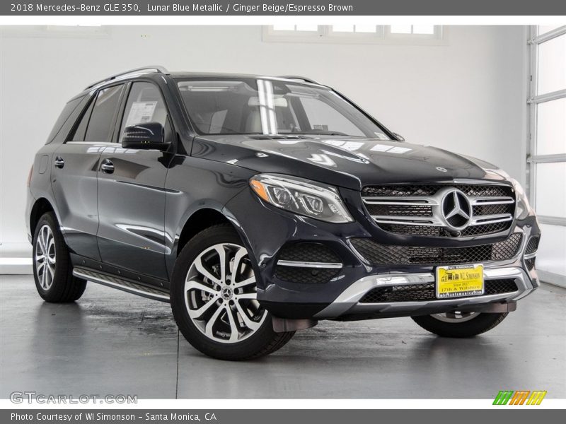 Lunar Blue Metallic / Ginger Beige/Espresso Brown 2018 Mercedes-Benz GLE 350