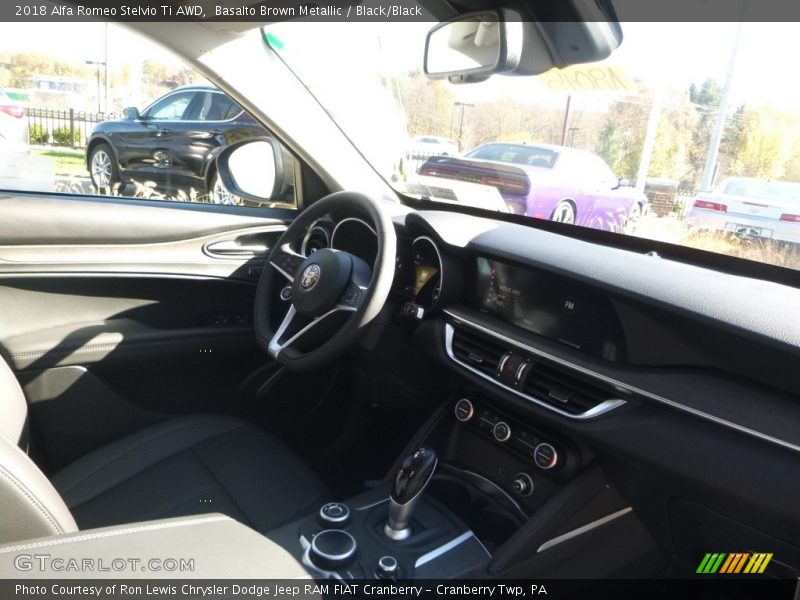 Basalto Brown Metallic / Black/Black 2018 Alfa Romeo Stelvio Ti AWD