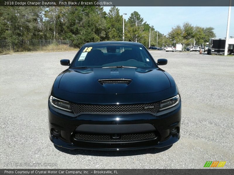 Pitch Black / Brazen Gold/Black 2018 Dodge Charger Daytona