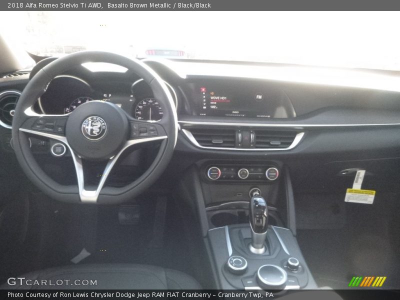 Basalto Brown Metallic / Black/Black 2018 Alfa Romeo Stelvio Ti AWD