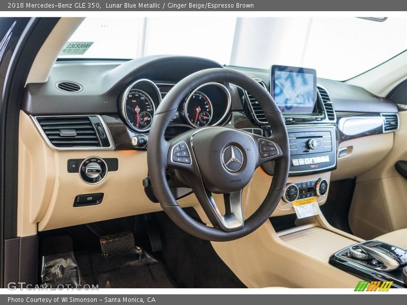 Lunar Blue Metallic / Ginger Beige/Espresso Brown 2018 Mercedes-Benz GLE 350