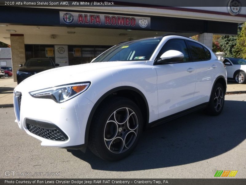 Alfa White / Black/Black 2018 Alfa Romeo Stelvio Sport AWD
