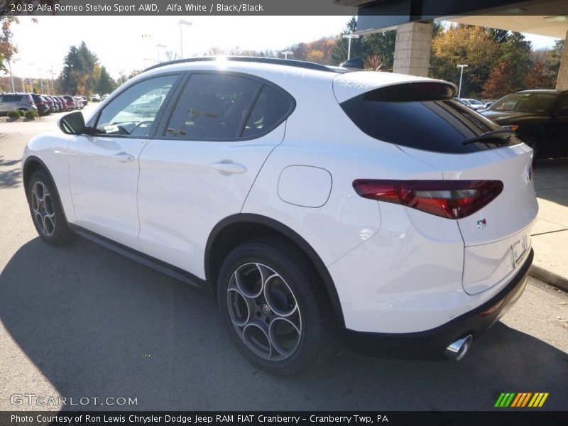 Alfa White / Black/Black 2018 Alfa Romeo Stelvio Sport AWD