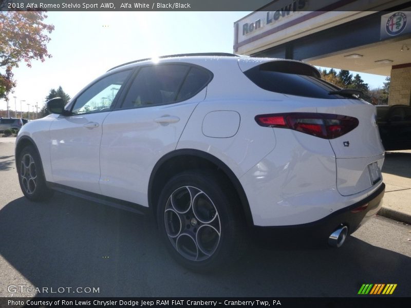 Alfa White / Black/Black 2018 Alfa Romeo Stelvio Sport AWD