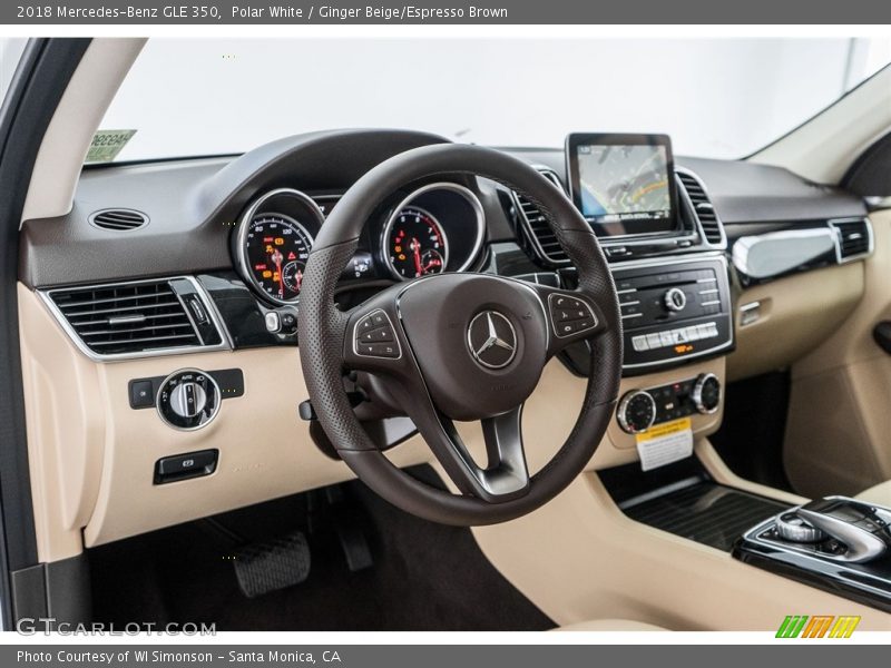 Polar White / Ginger Beige/Espresso Brown 2018 Mercedes-Benz GLE 350