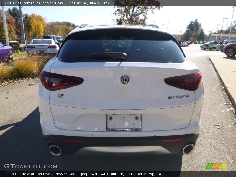 Alfa White / Black/Black 2018 Alfa Romeo Stelvio Sport AWD