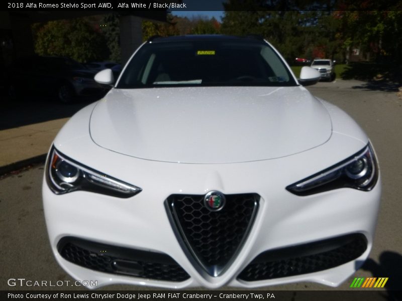 Alfa White / Black/Black 2018 Alfa Romeo Stelvio Sport AWD