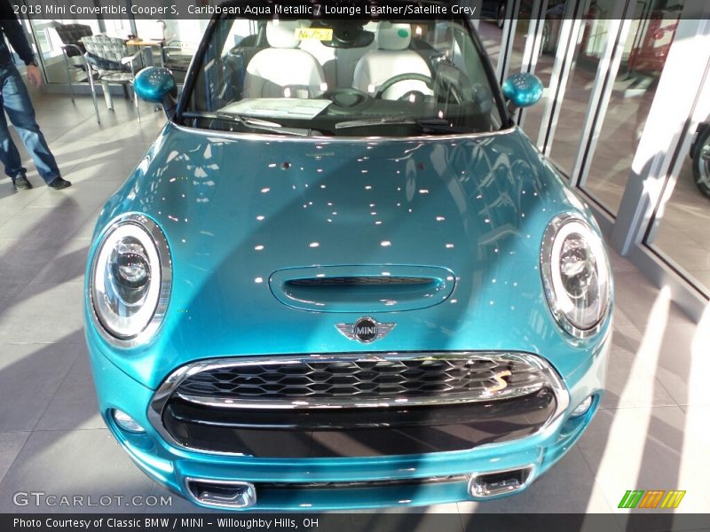 Caribbean Aqua Metallic / Lounge Leather/Satellite Grey 2018 Mini Convertible Cooper S