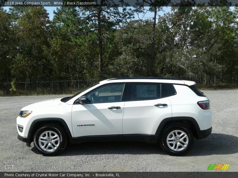 White / Black/Sandstorm 2018 Jeep Compass Sport