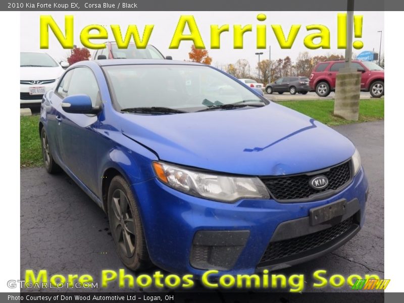 Corsa Blue / Black 2010 Kia Forte Koup EX