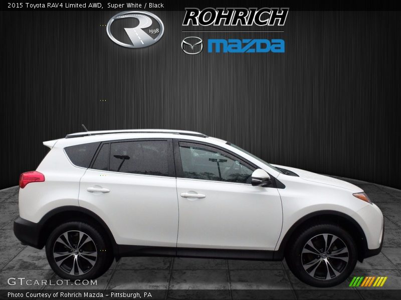 Super White / Black 2015 Toyota RAV4 Limited AWD