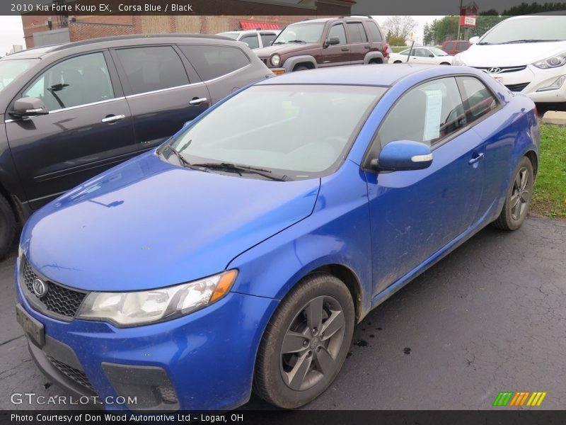 Corsa Blue / Black 2010 Kia Forte Koup EX