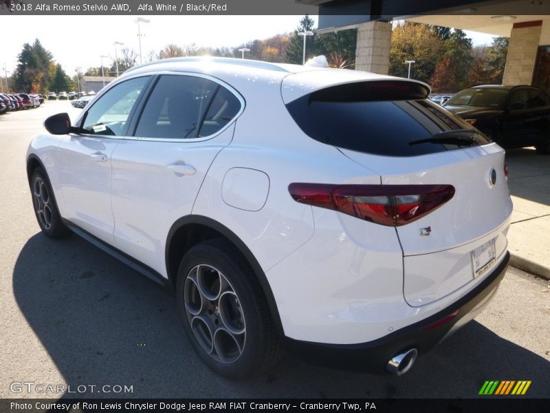 Alfa White / Black/Red 2018 Alfa Romeo Stelvio AWD