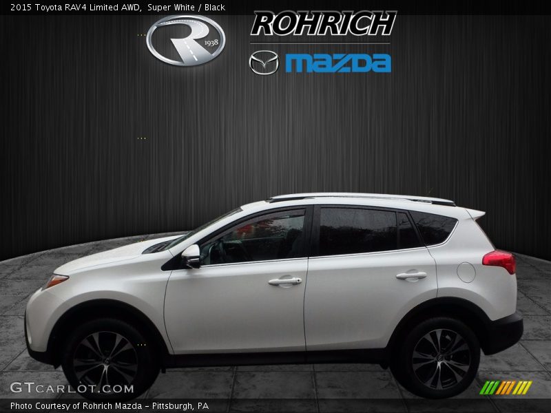 Super White / Black 2015 Toyota RAV4 Limited AWD