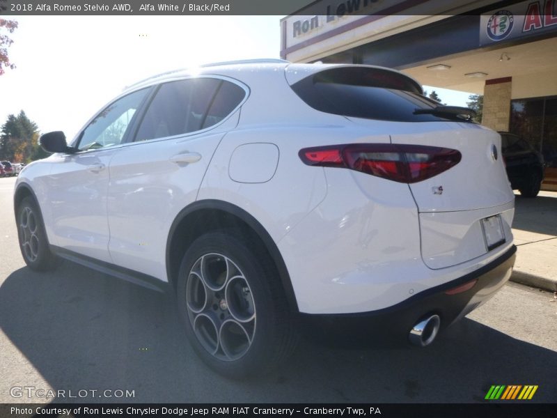 Alfa White / Black/Red 2018 Alfa Romeo Stelvio AWD