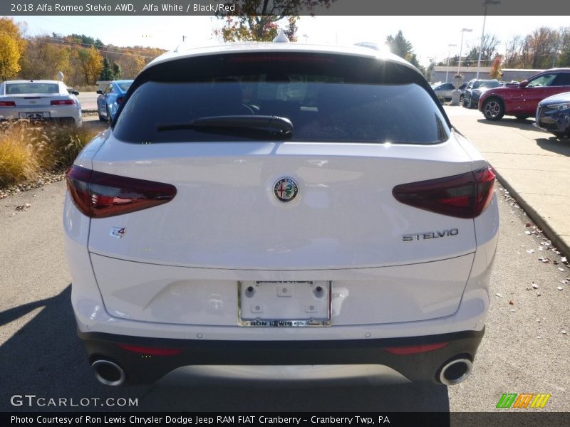 Alfa White / Black/Red 2018 Alfa Romeo Stelvio AWD