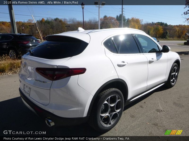 Alfa White / Black/Red 2018 Alfa Romeo Stelvio AWD
